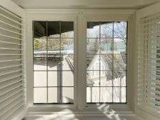 4 x S:CRAFT Wooden Shutter Blinds In White - Each Measures W59.5 x H115cm - Ref: ALT309/WH3 -