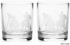 Pair of RALPH LAUREN 'Garret' Double Old-fashioned Whisky Tumbers - Original Price £80.00 - Ref: