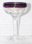 1 x WATERFORD CRYSTAL 'Elysian' Amethyst Champagne Coup / Martini Glass