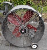 1 x Heat Buster Industrial Large Fan on Wheels - Dimensions: H117 x W115 x D57 cms - CL936 - Read De