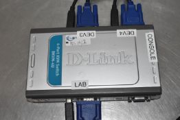 1 x D-Link KVM with Cables - Model DKVM-4U - Ref: CEC210 C2 - CL971 - Location: Altrincham WA14