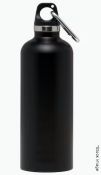 1 x PRADA Stainless Steel Insulated Water Bottle in Plain Black, 500ml - Original Price £140.00 -