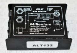 1 x Thomann Millenium DI-E DI Box in Metal Housing - Ref: ALT132+681/WH2 - CL581 - Location: