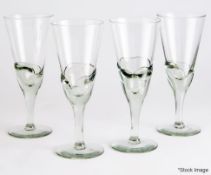 Set of 4 x SOHO HOUSE HOME 'Clement' Wine Glasses featuring Artisanal Hand-moulded Detail - Original
