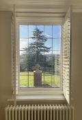 2 x S:CRAFT Wooden Shutter Blinds In White - Each Measures W53 x H112cm - Ref: ALT319/WH3 -