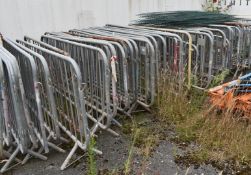 Approx 40 x Galvanised Barrier Fence Panels Size: 110 x 220 cms- Ref: R5389A - CL936 - Location: