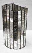 1 x OKA 'Versailles' Opulent Art Deco-style Wall Lamp Uplight with Antiqued Mirror Frontage - Ex-