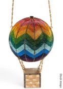 1 x Genuine JUDITH LEIBER Rainbow Designer Crystal Hot Air Balloon Clutch Bag - RRP £5,025