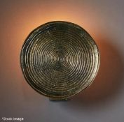 1 x 'Aglovale' Metal Wall Lamp with a Burnished Finish - Ex-Display - Original Retail £175.