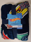 1 x Official Hot Wheels Kids Soft Fleece Throw Blanket - Size: 120cm x 150cm - New with Tags