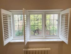 3 x S:CRAFT Wooden Shutter Blinds In White - Each Measures W54 x H87cm - Ref: ALT315/WH3 - CL896 -