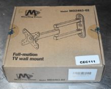1 x MD Full Motion TV Wall Mount - Type MD2463-02 - New Boxed Stock - Ref: CEC112 - CL971 -