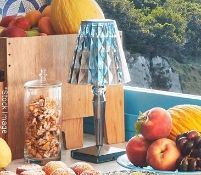 1 x KARTELL x FERRUCIO LAVIANI 'Big Battery' Designer Table Lamp in Light Blue