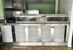 1 x Fish & Chip Shop Triple Pan Cooking Range - Dimensions: H155 x W250 x D120 cm