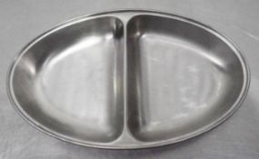 20 x Stainless Steel 35cm Divided Vegetable Dishes