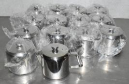 14 x Stainless Steel Tea Pots with Lids - New and Unused