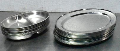 31 x Stainless Steel Silver Trays - Assorted Styles