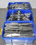 Large Collection of Stainless Steel Cutlery - Supplied in Three Boxes