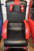 1 x Adjustable Mobile Care Chair in Red with Headrest - Features an Hygienic Easy Clean Finish and L