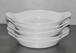 5 x White Ceramic Dishes