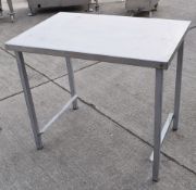 1 x Stainless Steel Prep Table - Dimensions: H79 x W91 x D61 cms - Ref: GV127 - CL905 - Location: