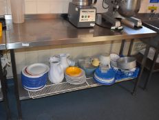 1 x Stainless Steel 150cm Prep Table for Commercial Kitchens