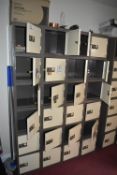 2 x Staff Locker Units - Each Unit Features 18 Lockers - Ref: Top Floor