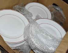 24 x Arcopal Large 23cm Ceramic Dinner Plates and 12 x Pasta Bowls - Made in France