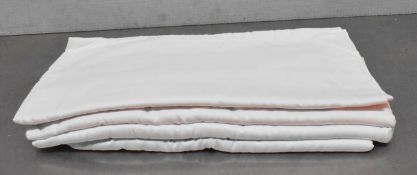 10 x White Table Cloths - Size: 77 x 144 Inch