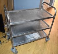 1 x Stainless Steel Multi Shelf Trolley - Ref: Room 4