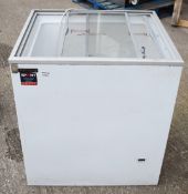 1 x Chest Freezer with Clear Sliding Lid - Model ICB200SC - Dimensions: H89 x W72 x D63 cms