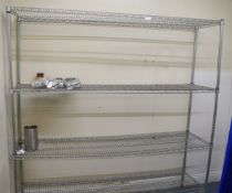 1 x Vogue 180cm Wire Shelving Unit for Commercial Kitchens