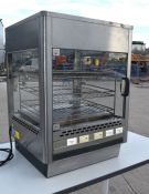 1 x Lincat UMS50D Countertop Hot Air Display Cabinet - 240v - Dimensions: H79 x W56 x D56 cms - Ref: