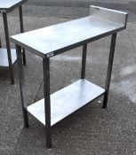1 x Stainless Steel Infill Prep Table with Undershelf