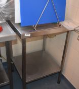 1 x Stainless Steel 60cm Prep Table for Commercial Kitchens