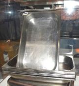 8 x Stainless Steel Roasting Cooking Trays  - Approx Size: 53 x 32 x 6 cms - CL011 - Ref: JMS122 -