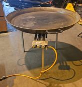 1 x FlamesVLC Gas Ring 115 cms Paella Cooker Pan with Stand - Dimensions: H88 x W115 cms - Ref: