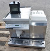 1 x Black & White Commercial CT Coffee Machine - Dimensions: 60 x 75 x 60 cms - Ref: K305 -