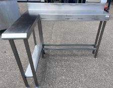 1 x Stainless Steel Corner Prep Bench