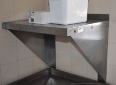 1 x Vogue Stainless Steel Wall Mounted Microwave Shelf
