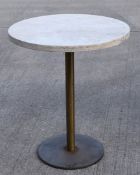 1 x Exquisite Restaurant Table Featuring a Gorgeous Stone Top Boasting a Range of Natural Colours