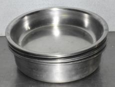 5 x Round Stainless Steel Bowls by Sunnex