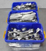 Large Collection of Stainless Steel Cutlery - Supplied in Three Boxes