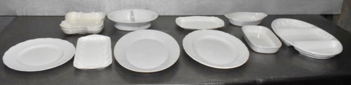1 x Assorted Job Lot of Eleven White Ceramic Service Plates and Dishes