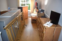 1 x Assorted Collection of Furniture Including an Adjustable Two Carehome Beds, Drawer Units, Office