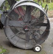 1 x Heat Buster Industrial Large Fan on Wheels - Dimensions: H117 x W115 x D57 cms - CL936 - Read De