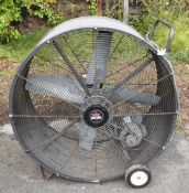 1 x Heat Buster Industrial Large Fan on Wheels - Dimensions: H117 x W115 x D57 cms - CL936 - Read De