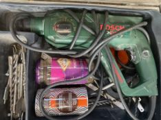 1 x BOSCH 240V Professional Hammer Drill In Carry Case With Drill Bits - Ref: PR020 - CL964 -