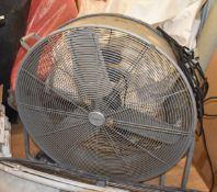 2 x Sahara DF30DVS Industrial Fans - Dimensions: 86 x 86 cms - Ref: BK422 - CL936 - Location: