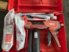 1 x HILTI Hdm 330 Chemical Fixer Sealant Gun In Carry Case - With Chemical Fixings - Ref: PR027 -
